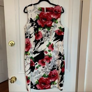 White Floral Cocktail Dress